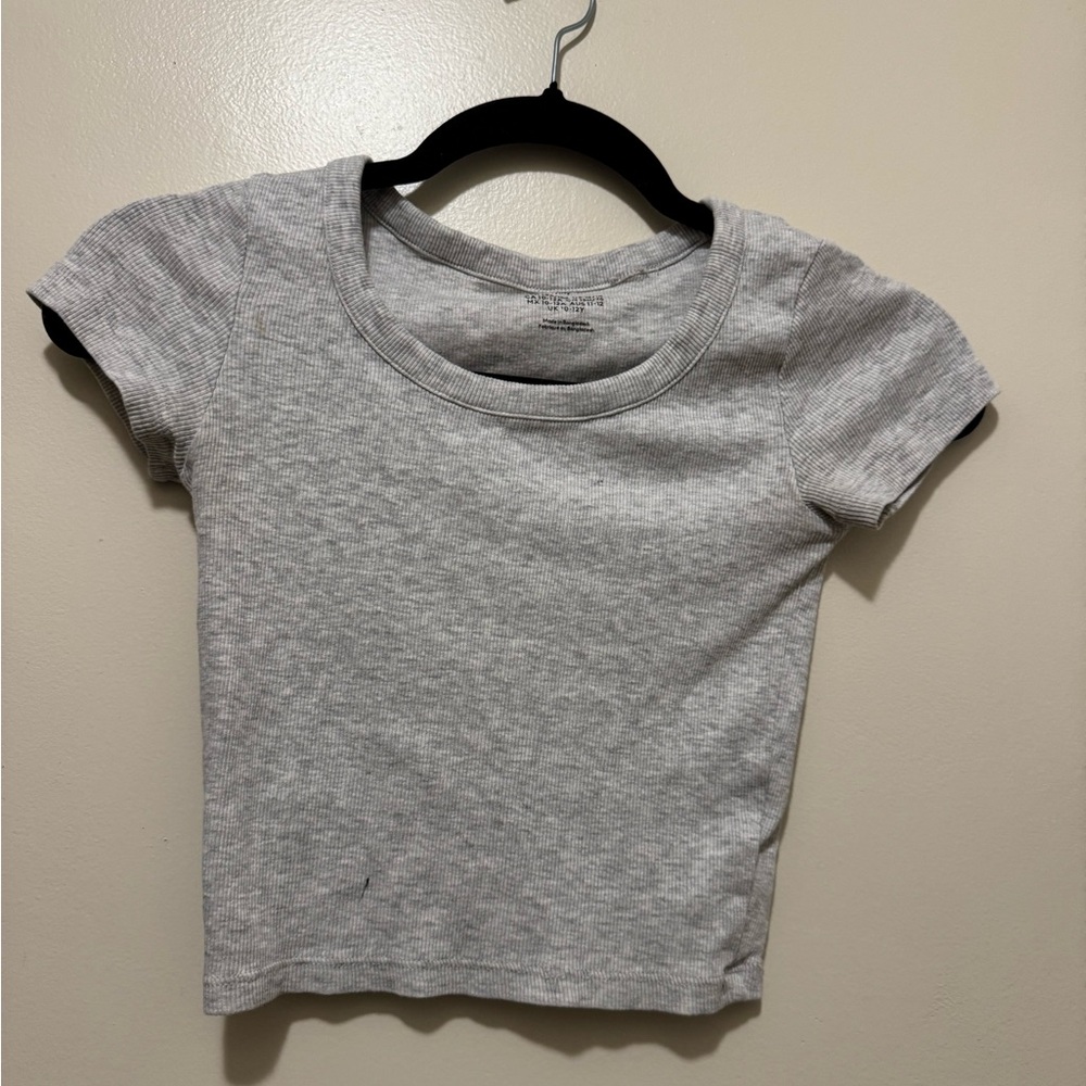 H and M Gray Short Sleeve Top